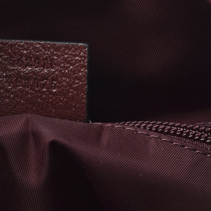Gucci GG Monogram Script Logo Large Double Pocket Backpack Sahara Rubino Bordeaux 6 of 10