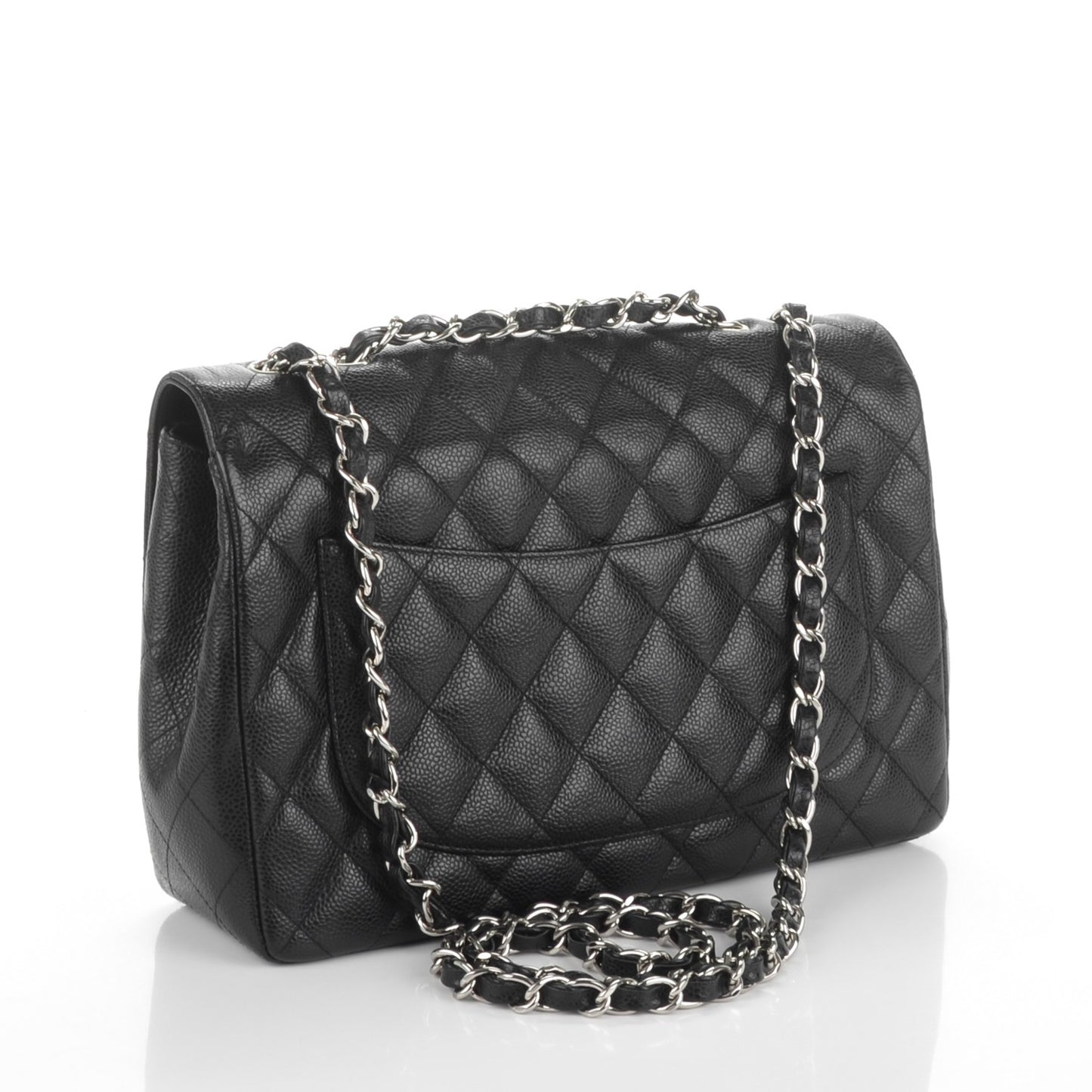 Caviar Quilted Jumbo Single Flap Black