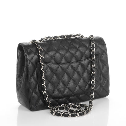 Chanel Caviar Quilted Jumbo Single Flap Black 3 of 7