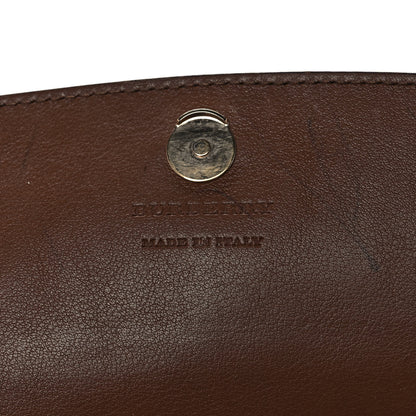 Burberry Calfskin Horseferry Check Henley Wallet On Chain Tan 6 of 11