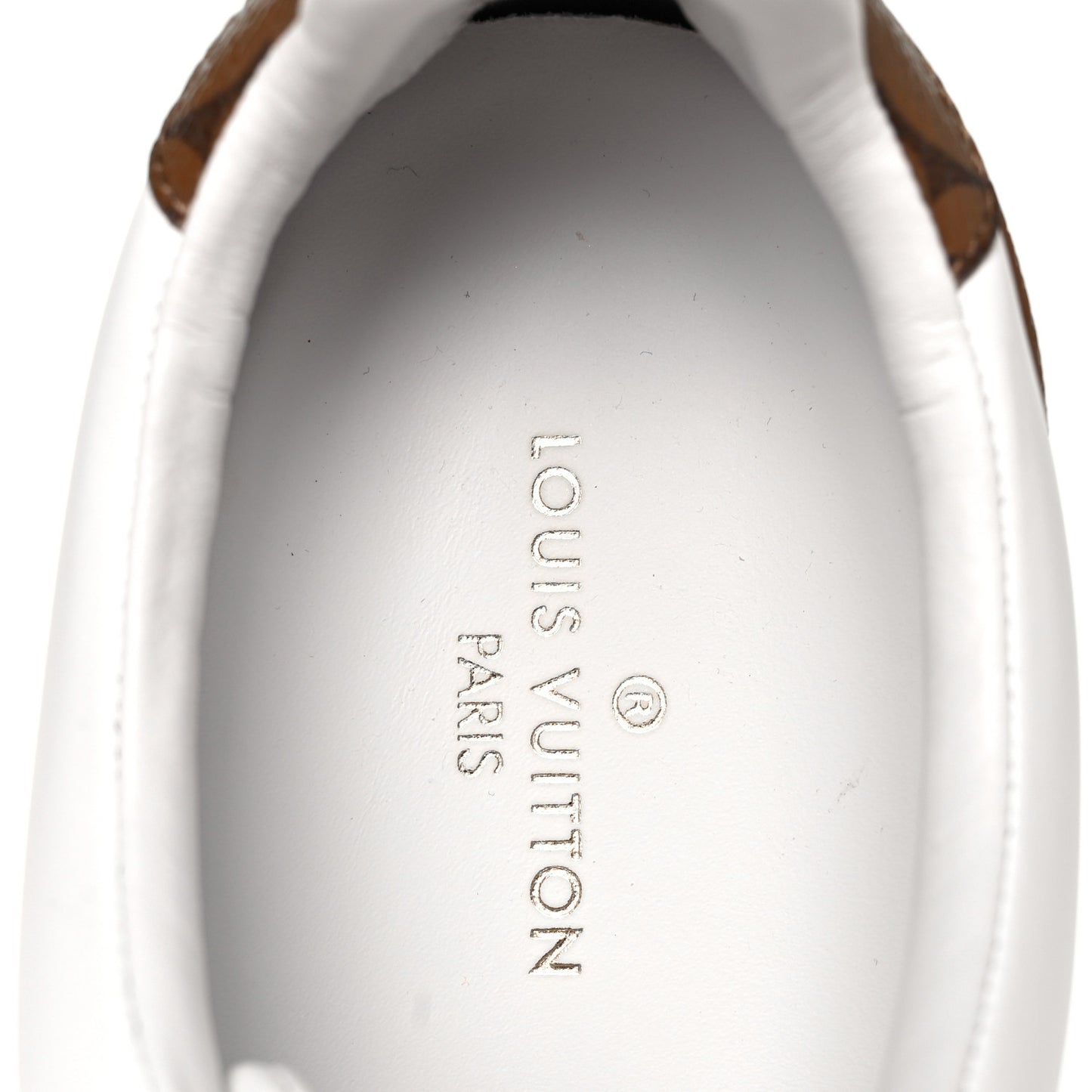 Calfskin Reverse Monogram Kabuki Low Top Sneakers 37 White