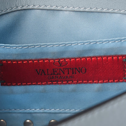 Valentino Garavani Vitello Small Rockstud Chain Flap Crossbody Bag Blue 7 of 10