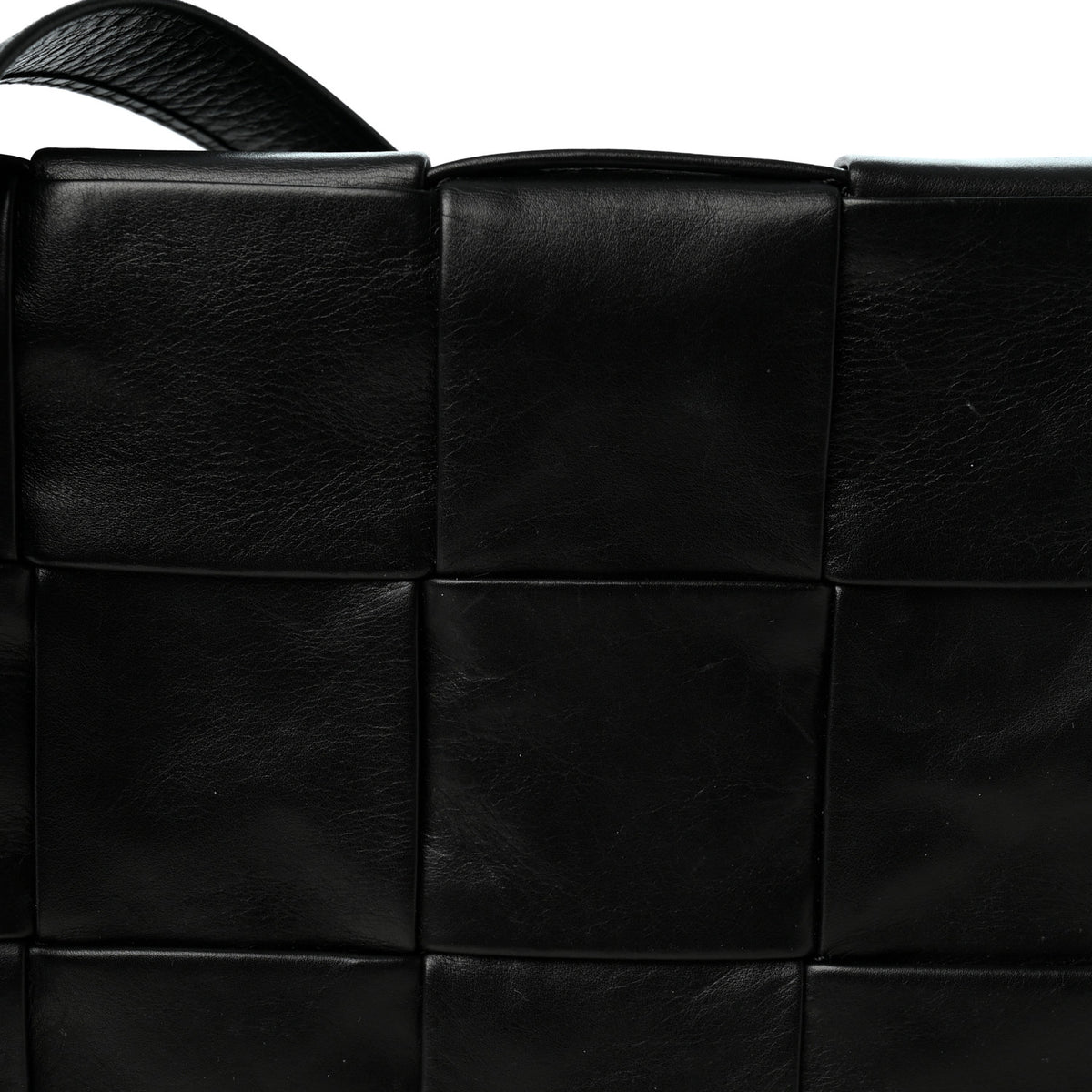 Bottega Veneta Paper Calfskin Maxi Intreccio Cassette Crossbody Bag Black 7 of 9