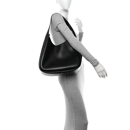 Stella McCartney Eco Alter Nappa Perforated Slouchy Hobo Tote Black 2 of 9
