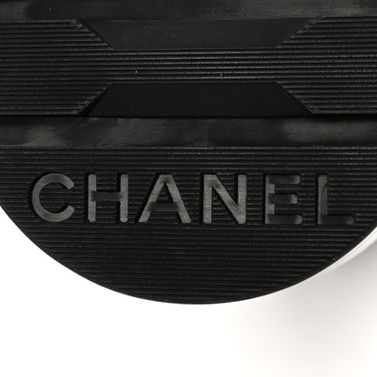 Chanel Denim Calfskin Quilted Lace Up Combat Boots 40 Blue 6 of 13