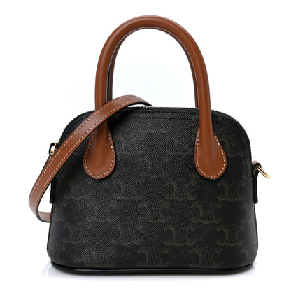 Celine Canvas Calfskin Triomphe Mini Honorine Bag Tan 1 of 9