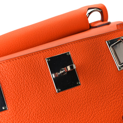 Hermes Taurillon Clemence Jypsiere 31 Orange 12 of 12