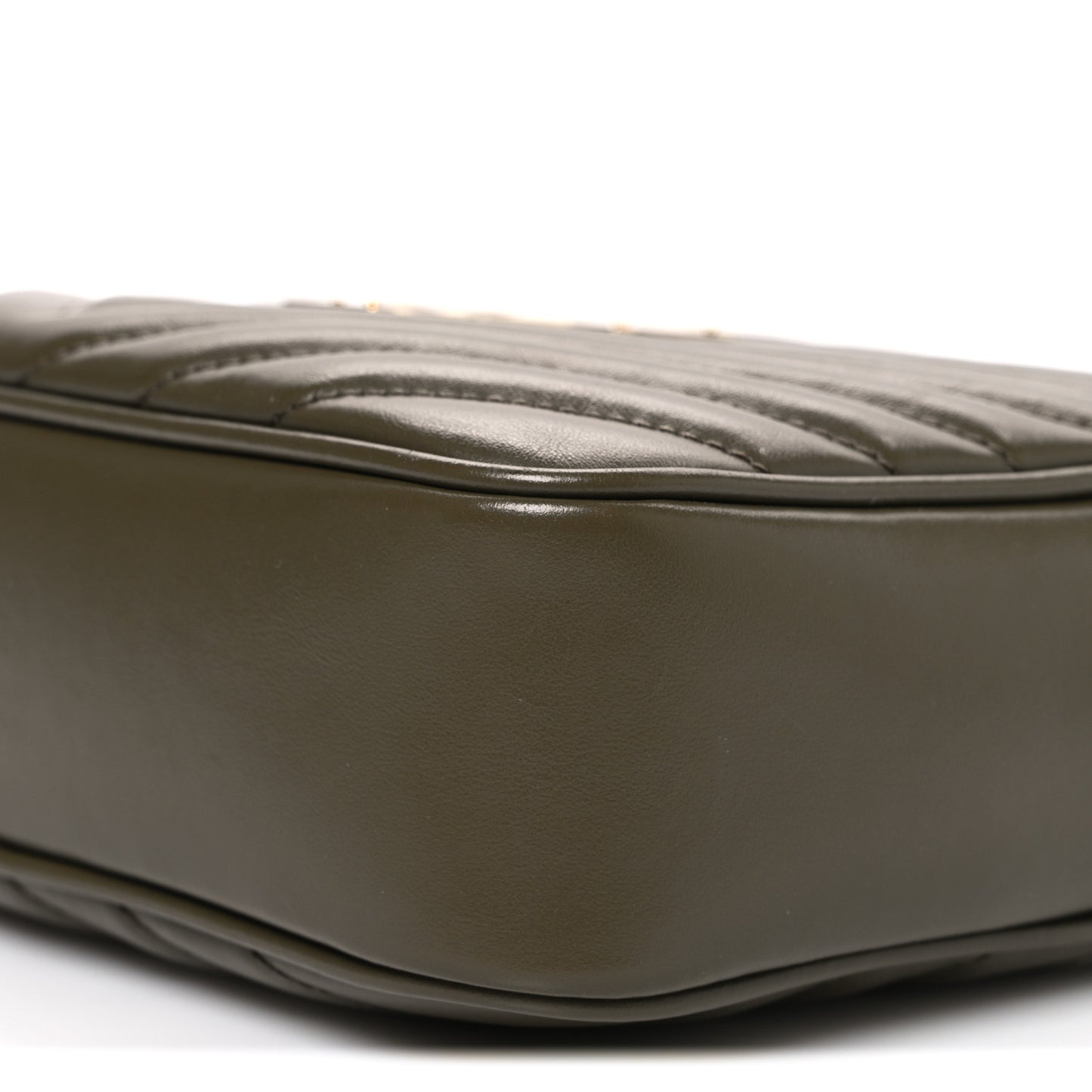 Calfskin Matelasse Monogram Lou Camera Bag Military Olive
