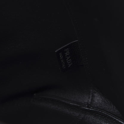 Prada Vitello Daino Etiquette Shopping Bag Black 7 of 10