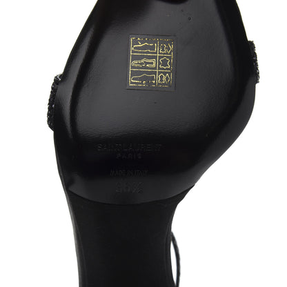 Saint Laurent Glitter Black Amber 105 Sandals 36.5 Black 8 of 10