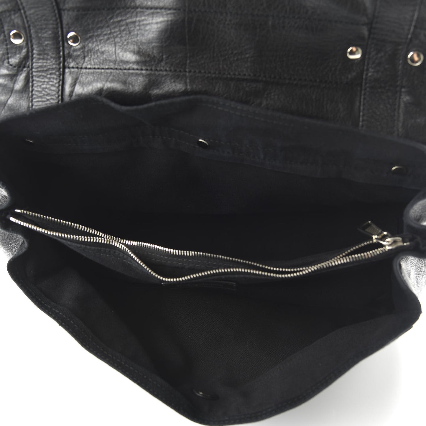 Calfskin Canvas Large Muse Two Black