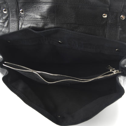 Saint Laurent Calfskin Canvas Large Muse Two Black 4 of 11