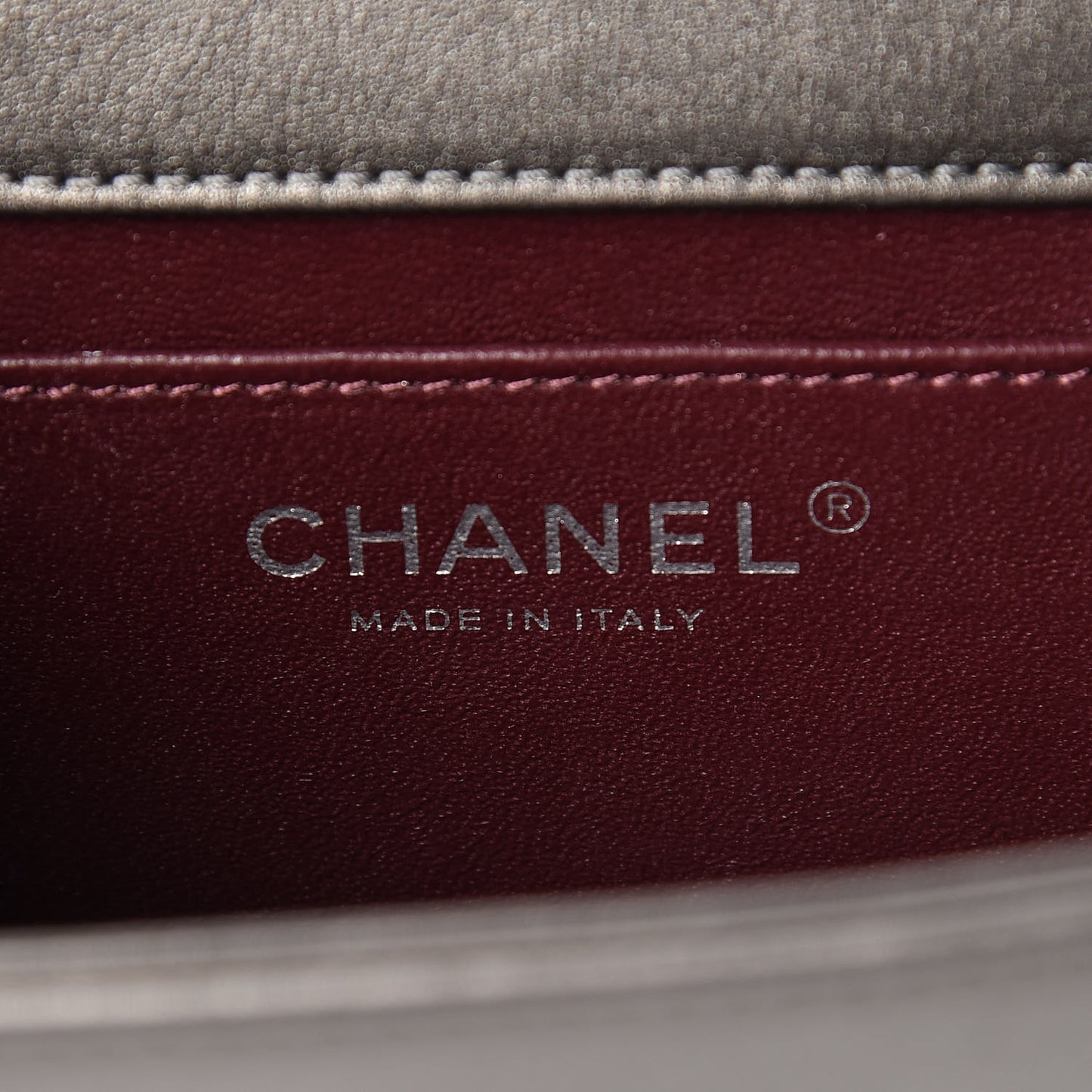 Metallic Calfskin Mini Propeller Flap Charcoal