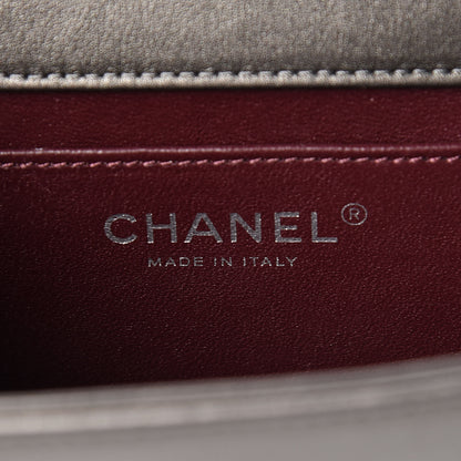 Chanel Metallic Calfskin Mini Propeller Flap Charcoal 6 of 13