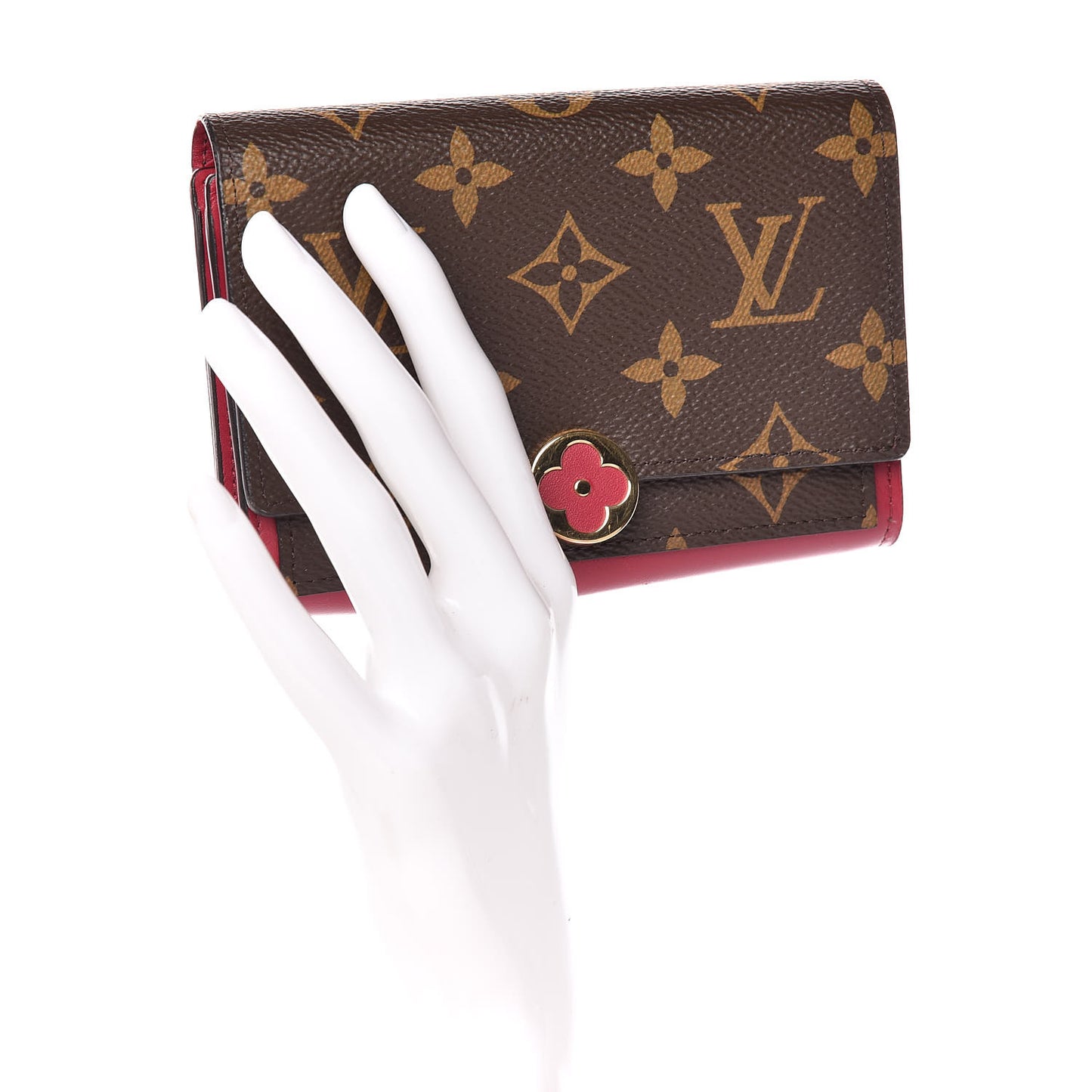 Monogram Flore Compact Wallet Fuchsia