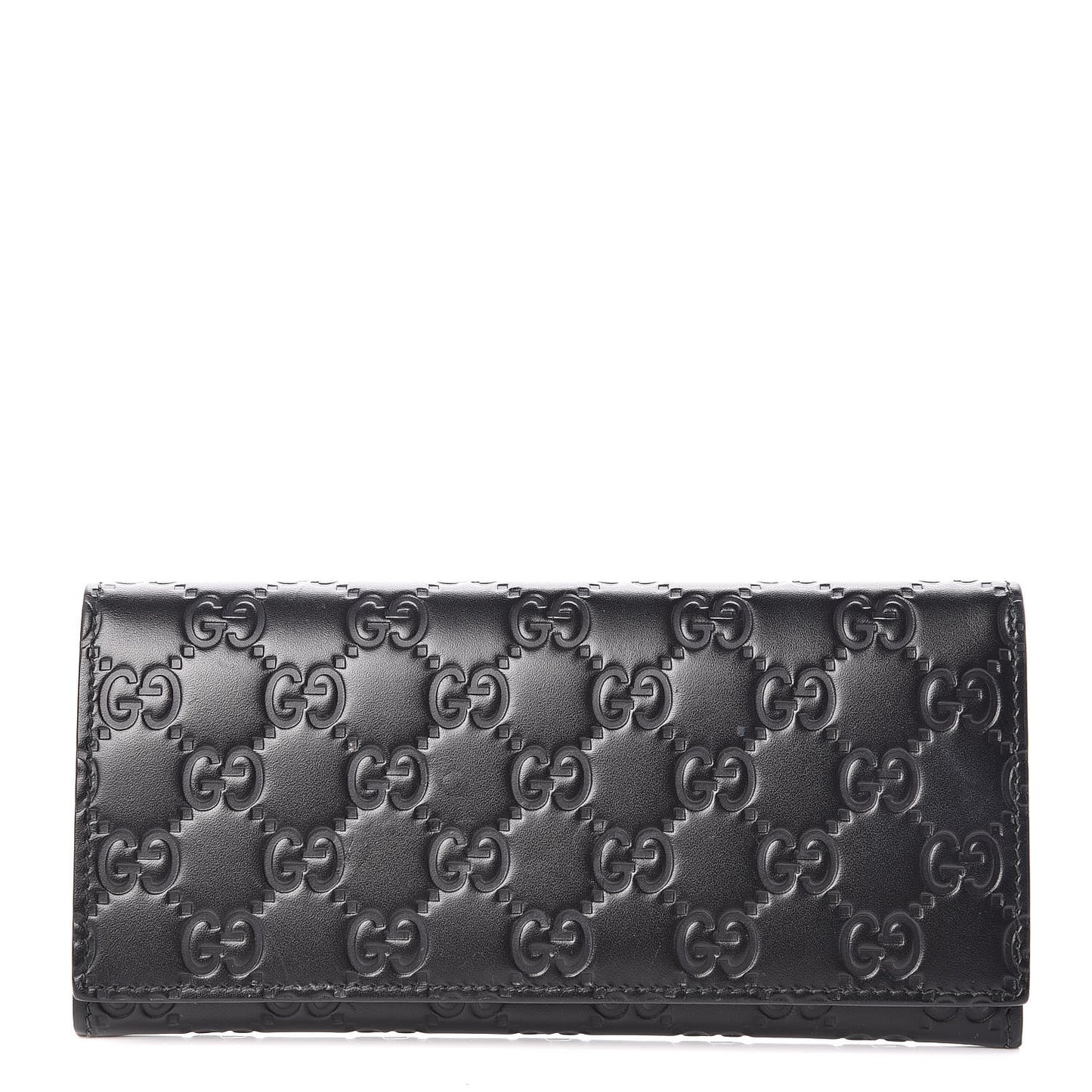 Guccissima Avel Continental Flap Wallet Black