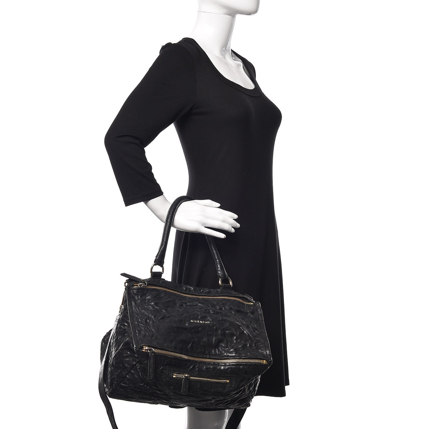 Givenchy Tumbled Sheepskin Medium Pandora Black 2 of 13