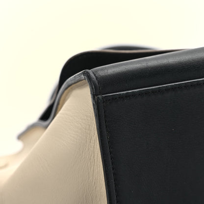 Celine Elephant Calfskin Medium Tri-Color Trapeze Black Beige 10 of 13