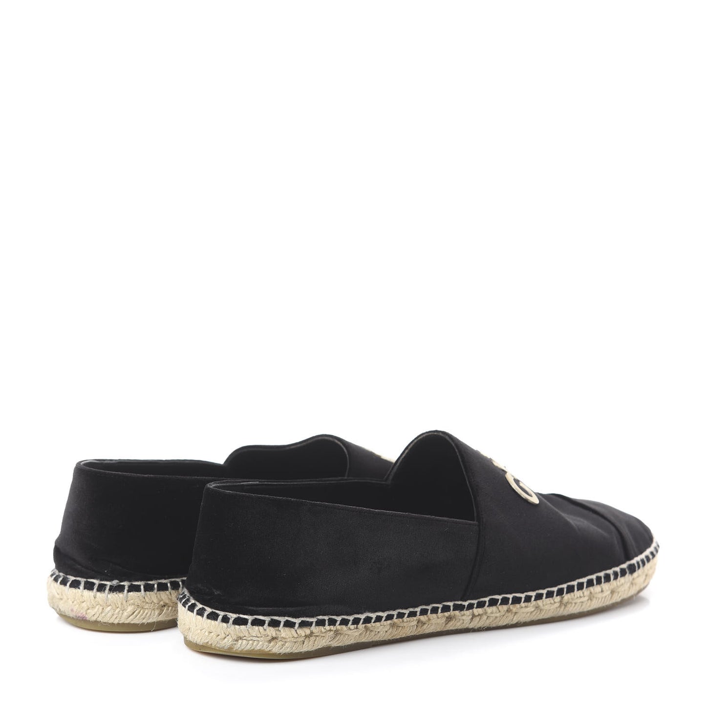 Velvet Logo Espadrilles 42 Black