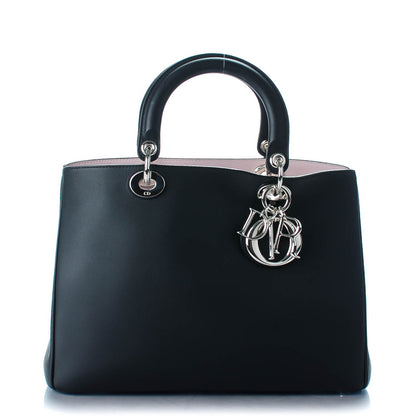 Christian Dior Calfskin Medium Diorissimo Black Rose Poudre 1 of 8