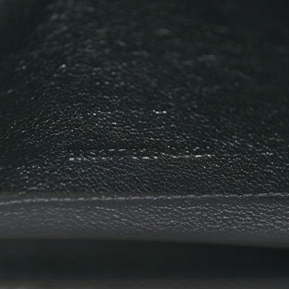 Saint Laurent Grain De Poudre Matelasse Chevron Monogram Chain Wallet Black 6 of 9
