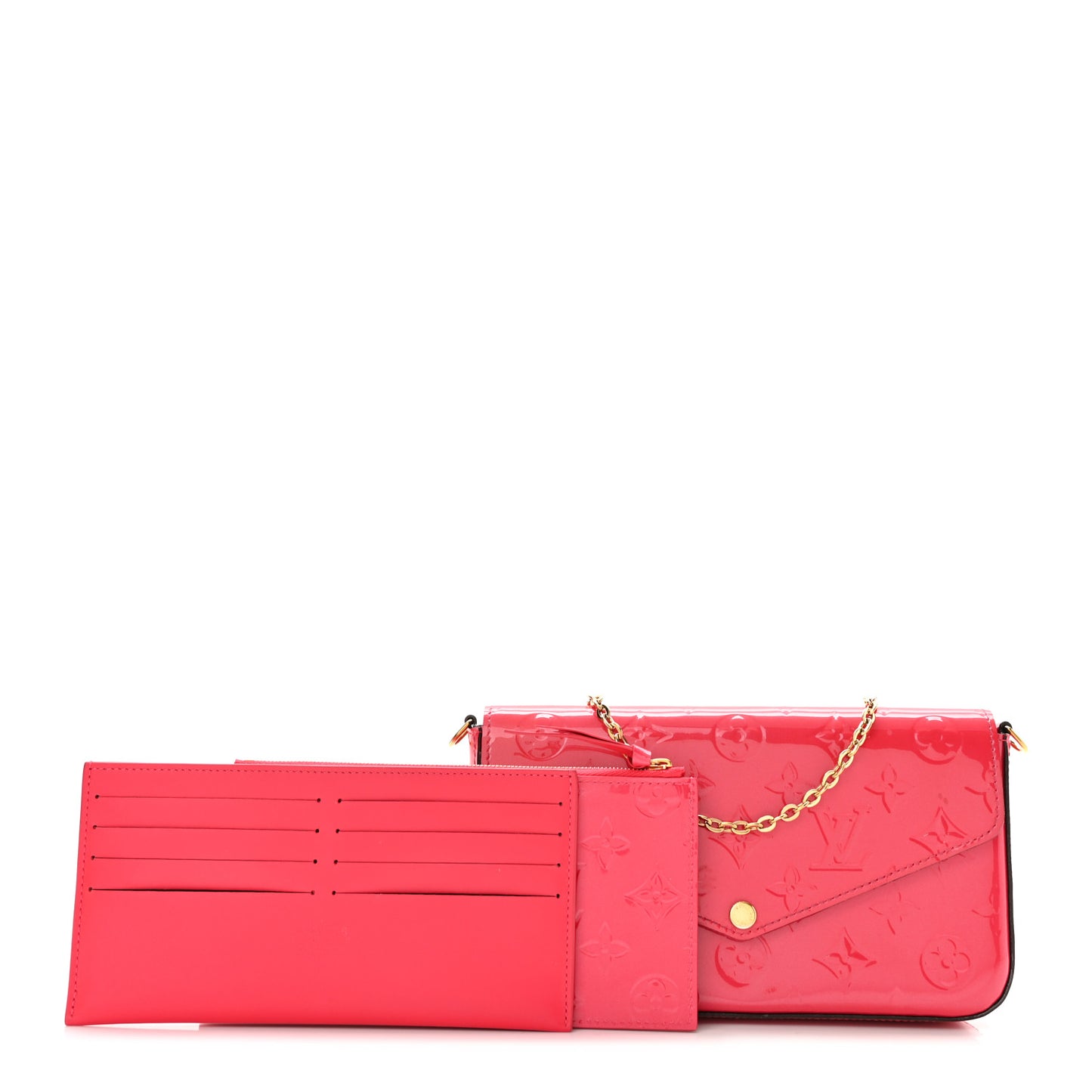 Vernis Felicie Pochette Chain Wallet Hot Pink