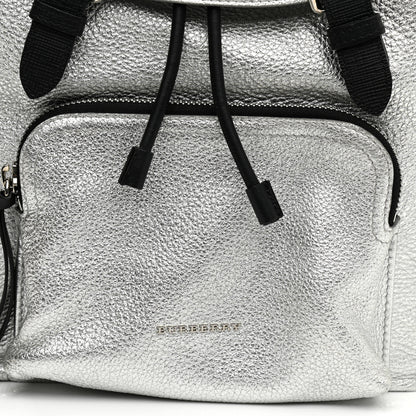 Burberry Metallic Deerskin Medium Rucksack Backpack Silver 8 of 8