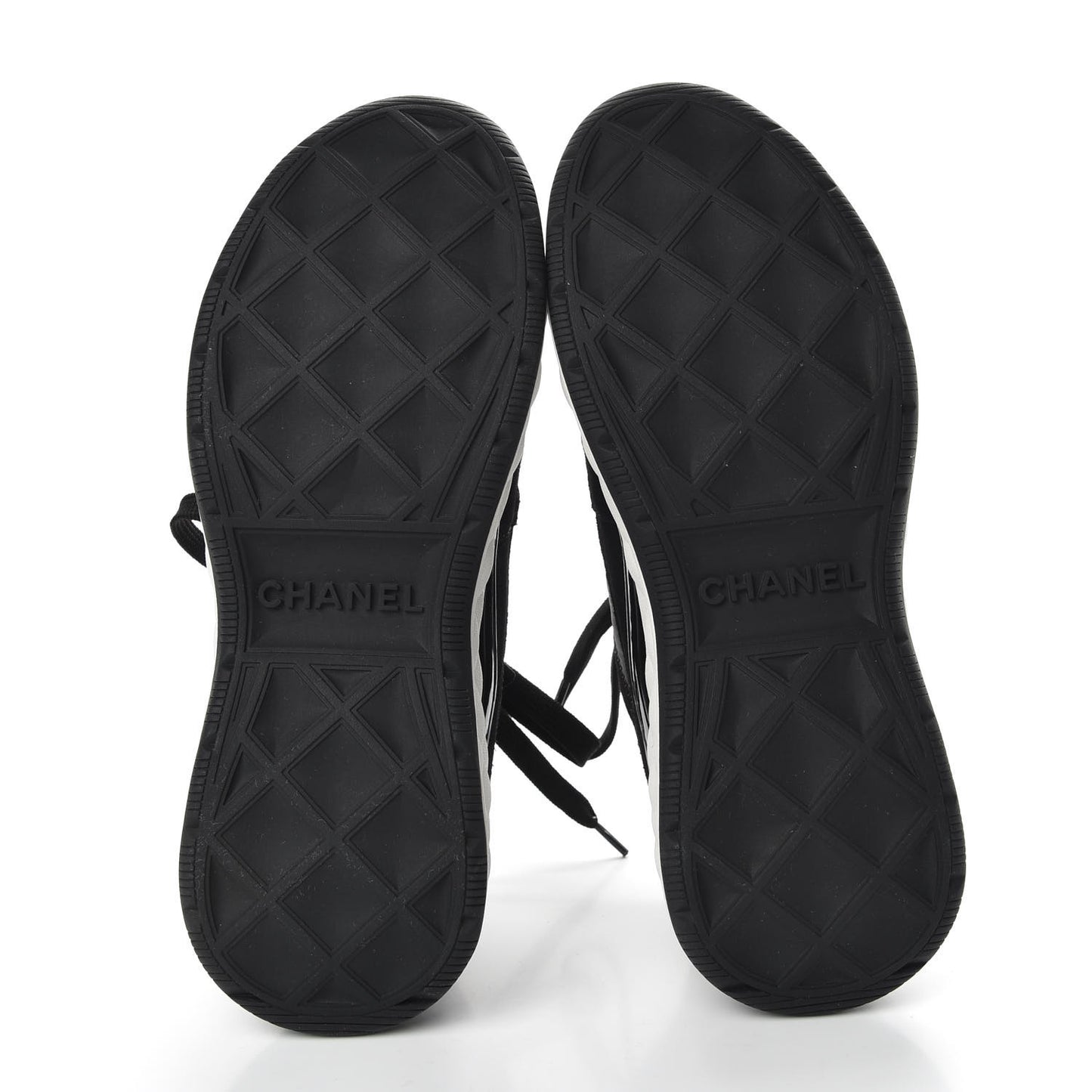Fabric Calfskin Suede CC Sneakers 37 Black
