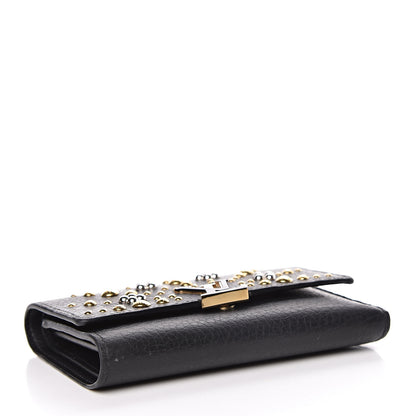 Louis Vuitton Taurillon Studded Sol Capucines Compact Wallet Black 4 of 12