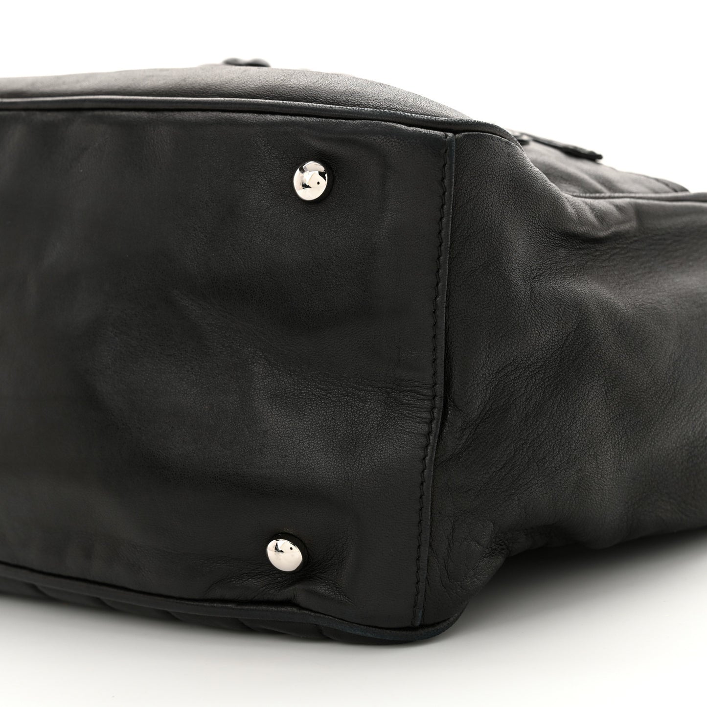 Lambskin Camellia No. 5 Shoulder Bag Black