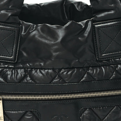 Chanel Nylon Quilted Coco Cocoon Reversible Tote Black 8 of 10