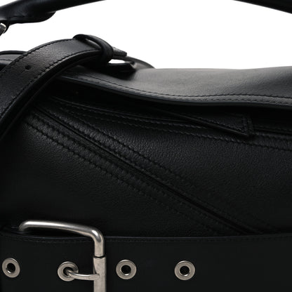 Loewe Shiny Calfskin Small Puzzle Biker Bag Black 7 of 9