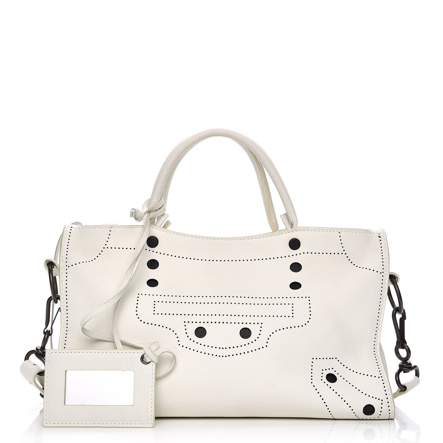 Veau Soyeux Perforated Blackout Hardware S City White