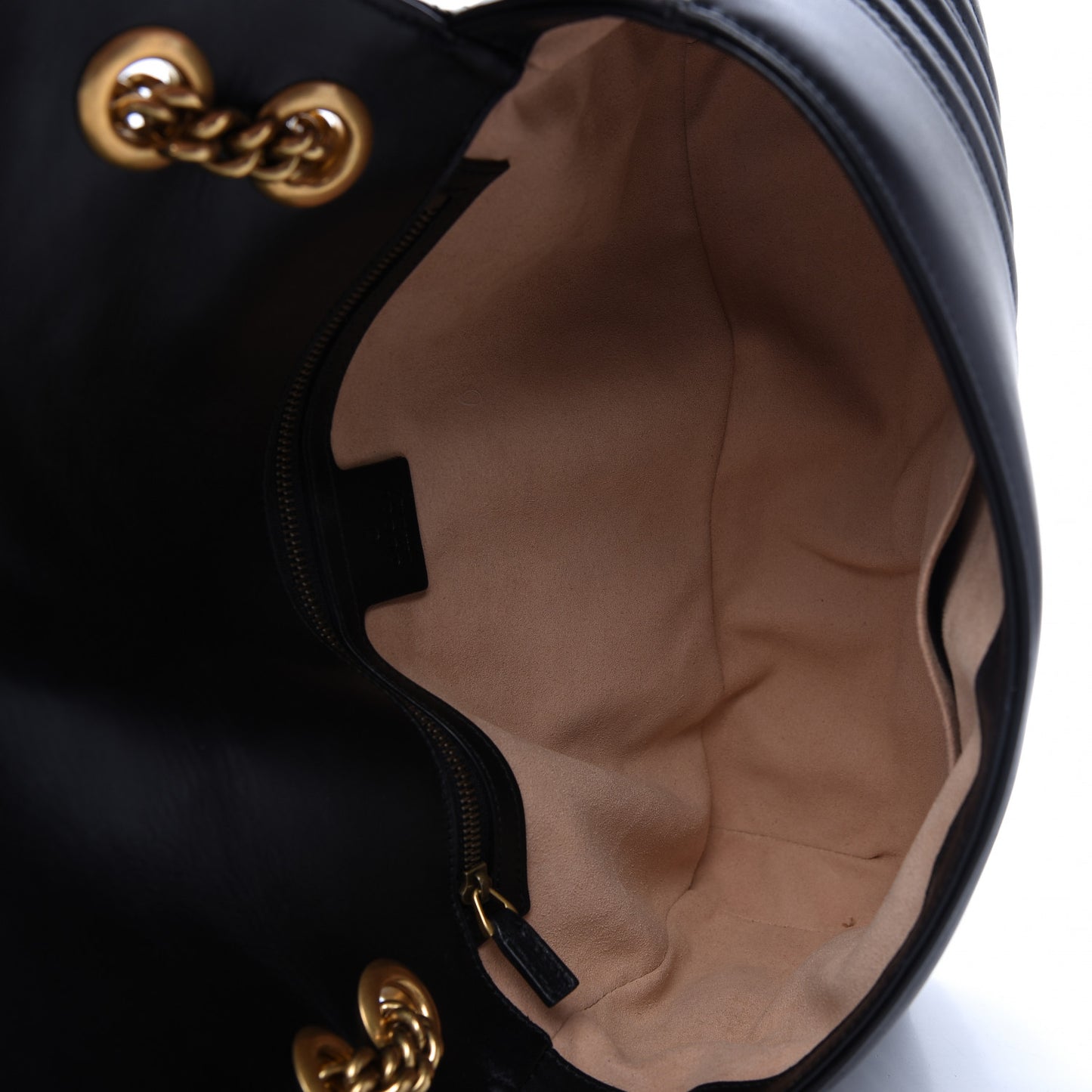 Calfskin Matelasse Medium GG Marmont Shoulder Bag Black