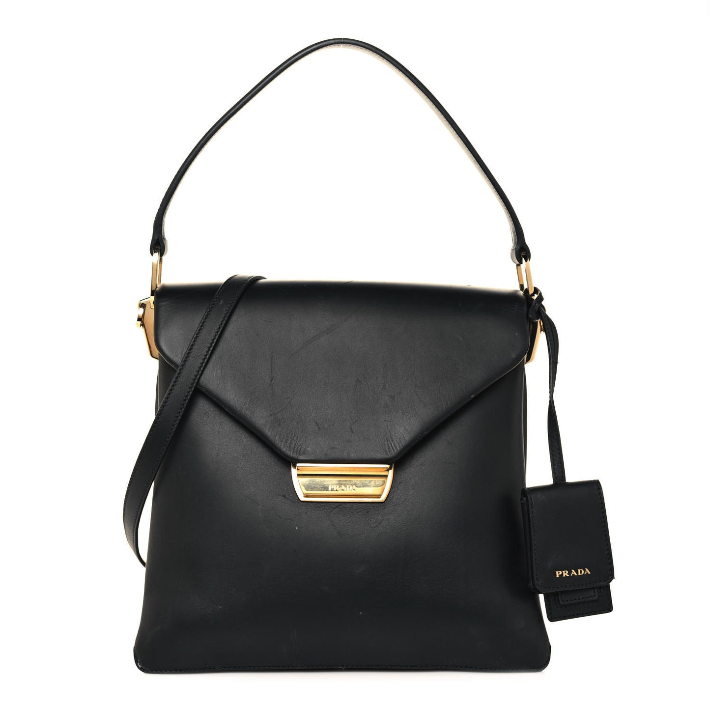 New Calfskin Medium Ingrid Top Handle Bag Black