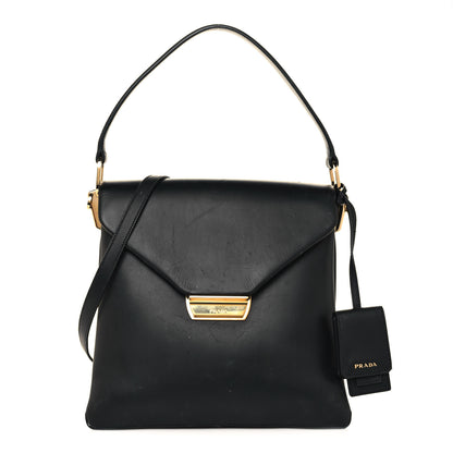 Prada New Calfskin Medium Ingrid Top Handle Bag Black 1 of 18