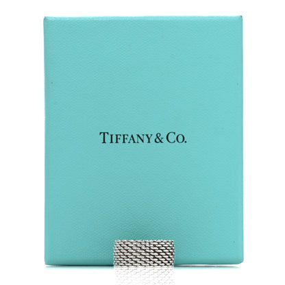 Tiffany Sterling Silver Somerset Mesh Ring 58 8.25 5 of 5
