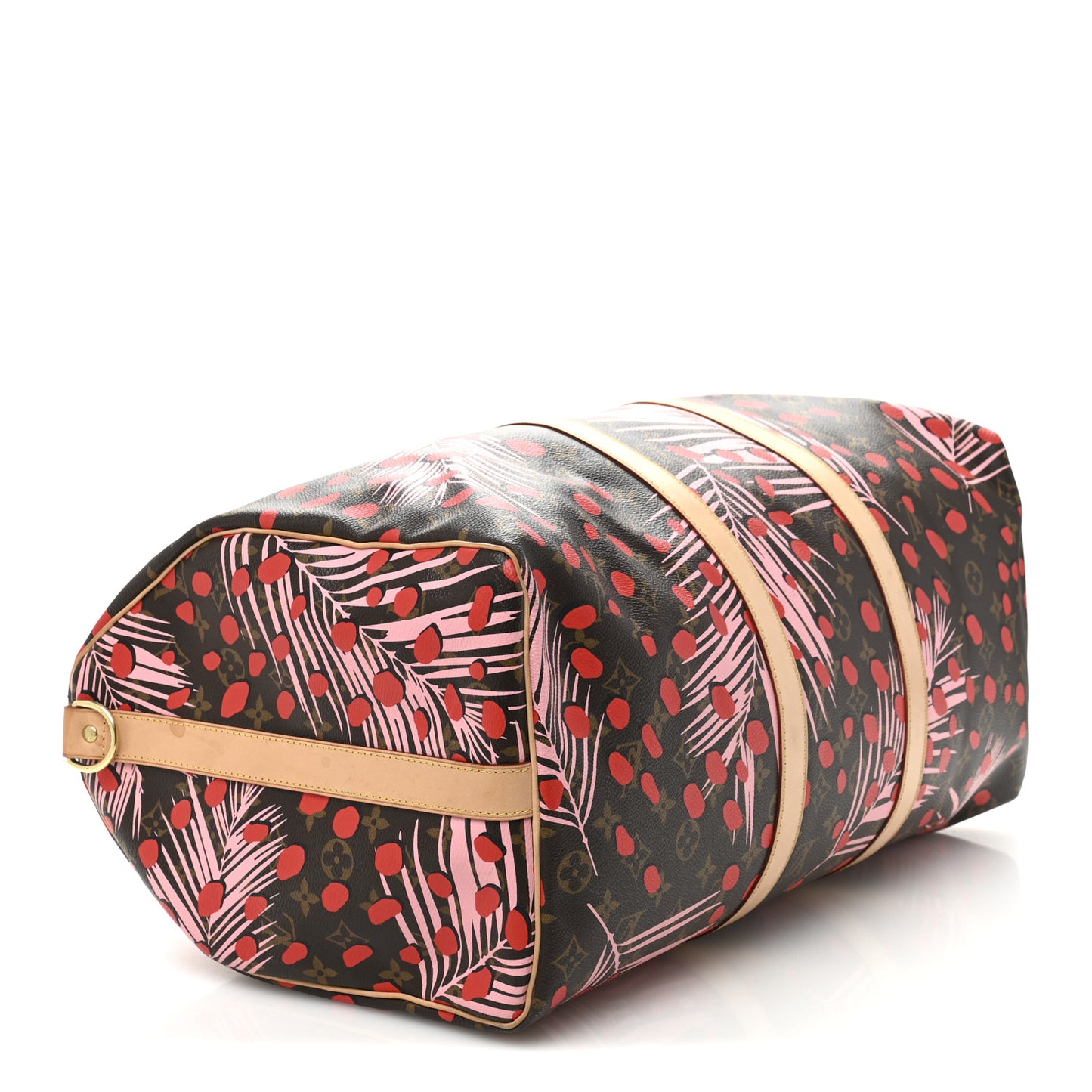 Monogram Jungle Dots Keepall Bandouliere 50 Sugar Pink Poppy