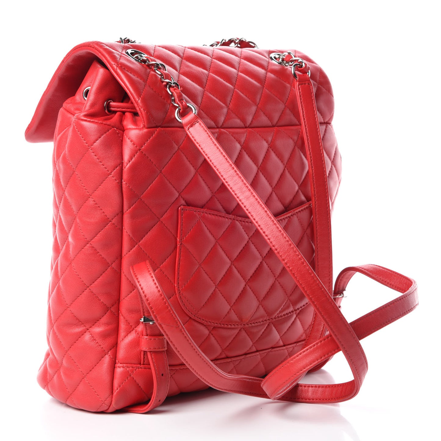 Lambskin Quilted Large Urban Spirit Backpack Red