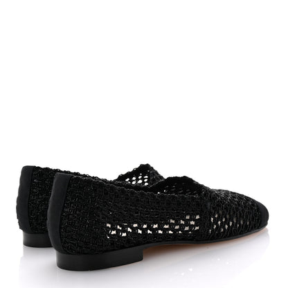 Chanel Knit Grosgrain Cap Toe CC Moccasin Loafers  36.5 Black 5 of 9