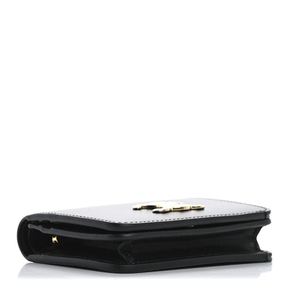 Celine Shiny Calfskin Triomphe Compact Wallet Black 4 of 9