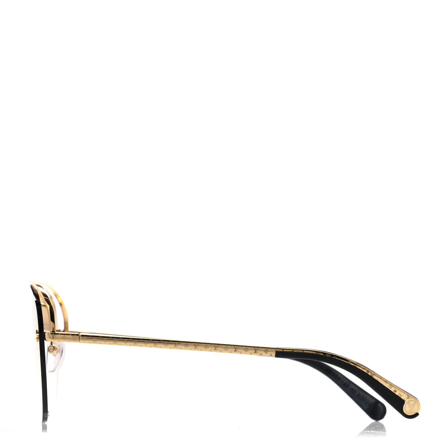 Louis Vuitton Monogram Grease Sunglasses Z1366E Gold 3 of 8