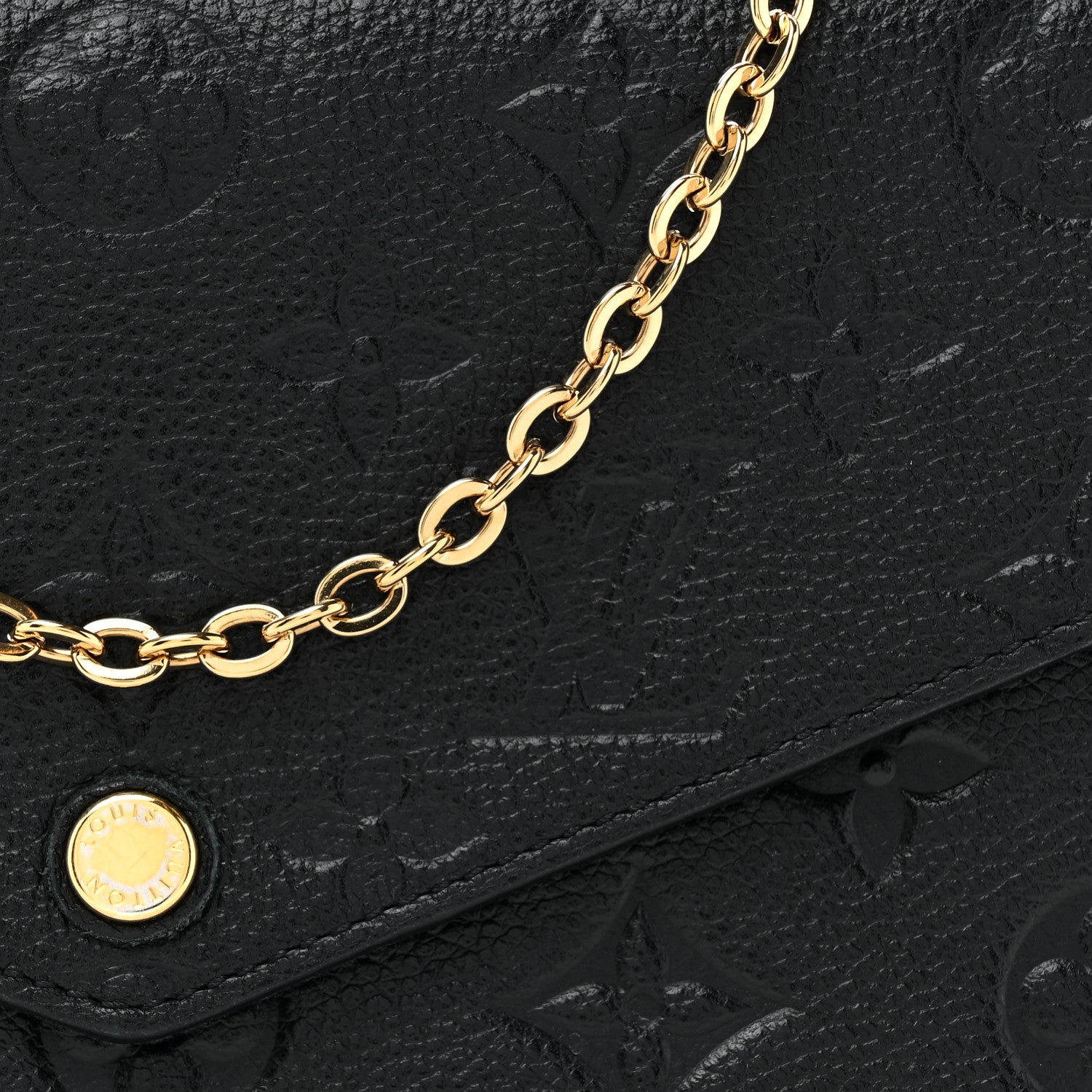Louis Vuitton Empreinte Pochette Felicie Chain Wallet Black 8 of 12
