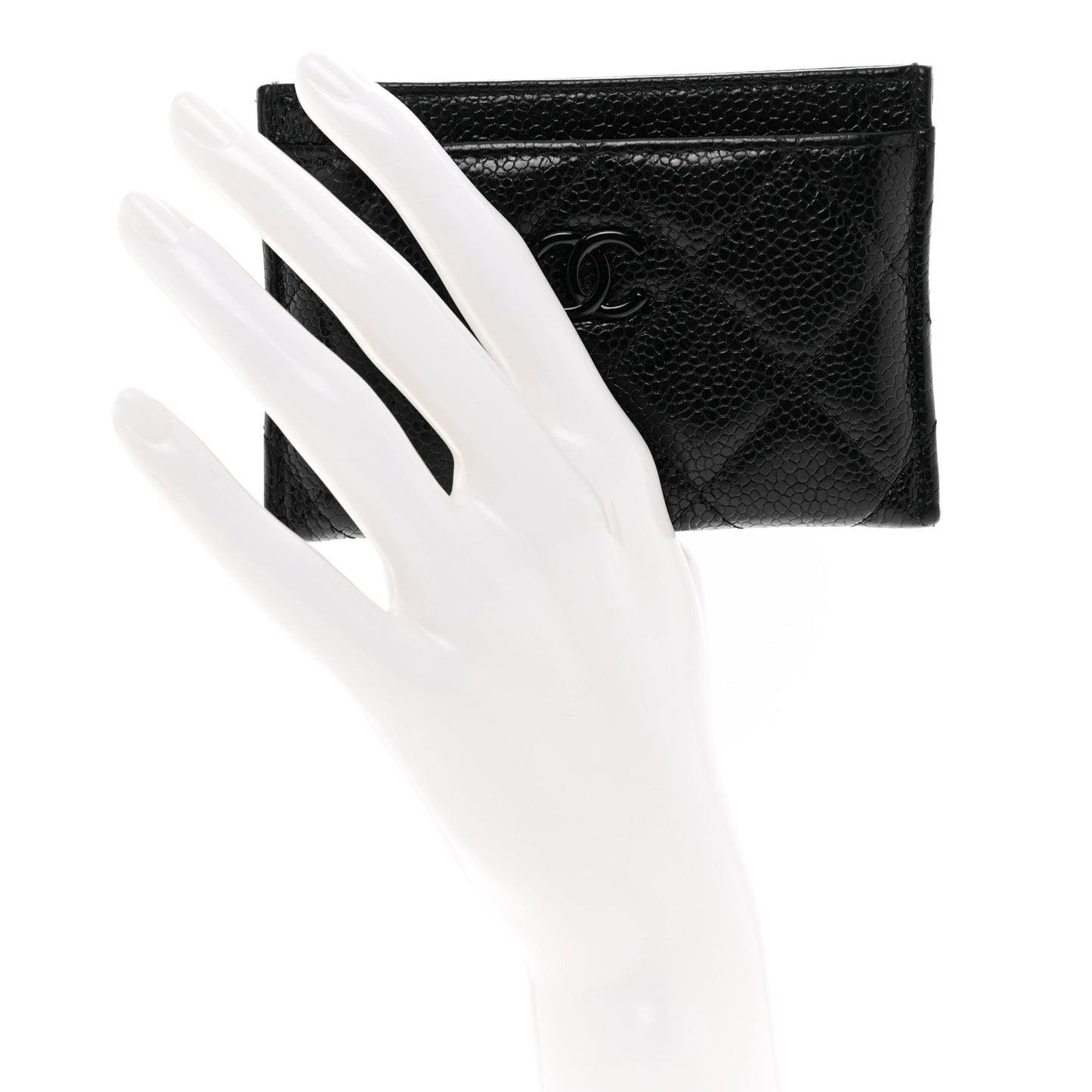 Caviar Quilted Incognito Card Holder Black