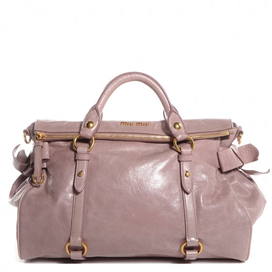 Miu Miu Vitello Lux Large Bow Bag Mughetto 1 of 11