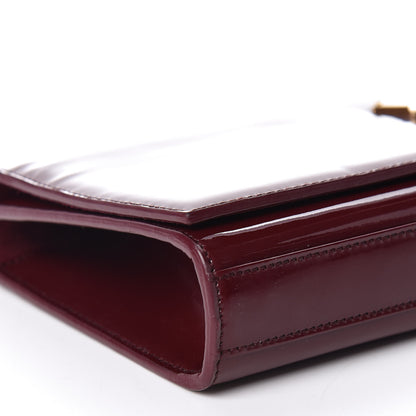 Saint Laurent Patent Classic Monogram Cassandre Clutch Dark Red 5 of 12