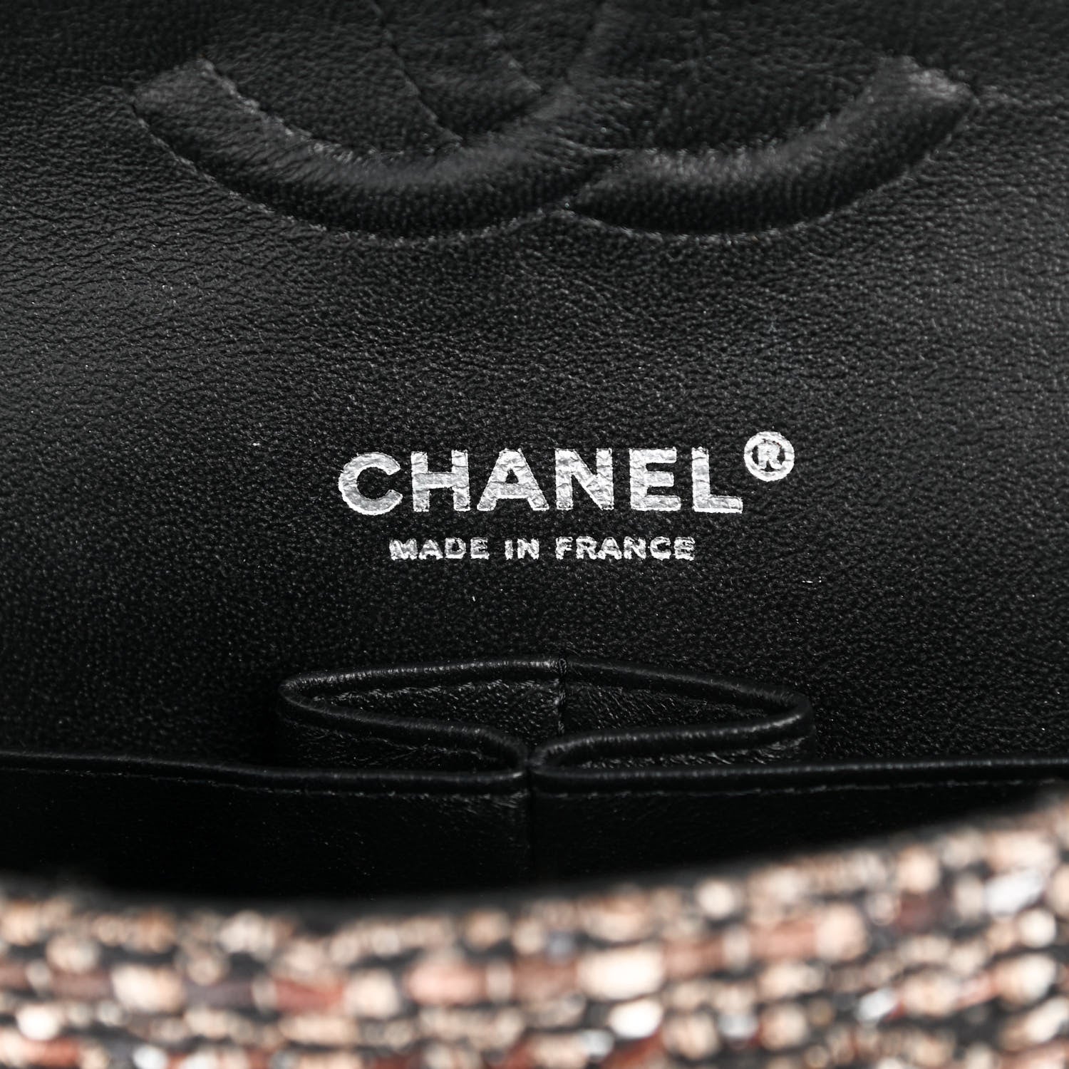 Chanel Tweed Quilted Medium Double Flap Brown 10 of 23