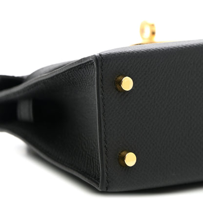 Hermes Epsom Mini Kelly Sellier 20 Black 8 of 10