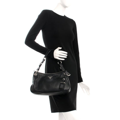 Prada Vitello Phenix Shoulder Bag Nero Black 2 of 8
