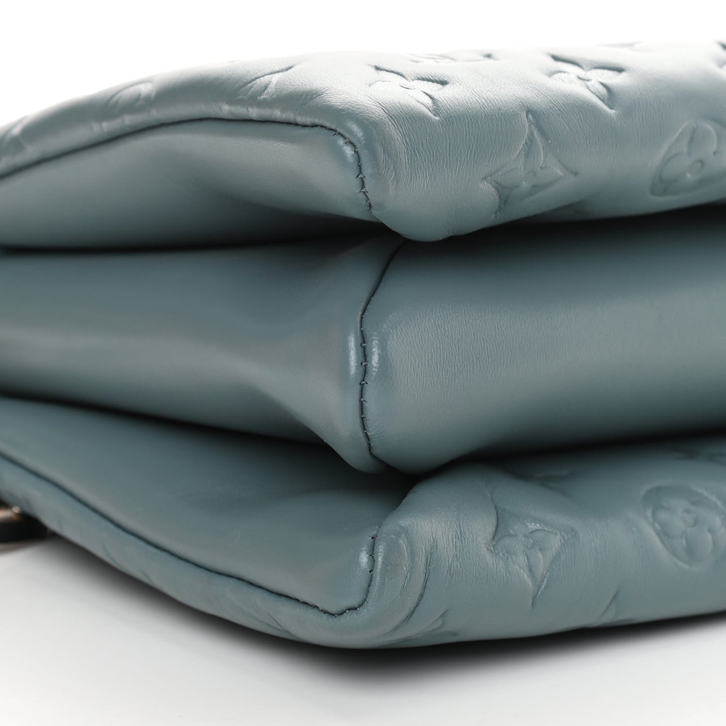Lambskin Embossed Monogram Coussin PM Blue Glacier